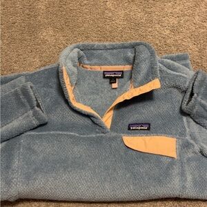 Patagonia Sky Blue Fleece with Peach Accents